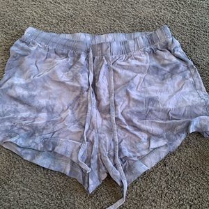 Blue tye dye shorts